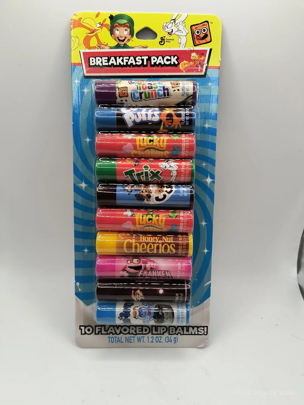 Breakfast Pack Flavored Lip Balm Set 10 Pack Kids Adults Sealed